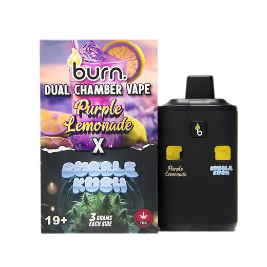 Burn – Dual Chamber Disposable Vape – Bubble Kush + Purple Lemonade (6G)
