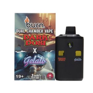 Burn – Dual Chamber Disposable Vape – Dark Dosi + Gelato (6G)