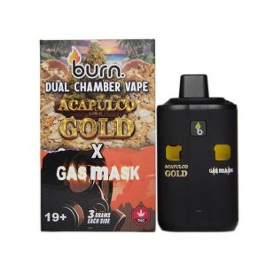 Burn – Dual Chamber Disposable Vape – Acapulco Gold + Gas Mask (6G)