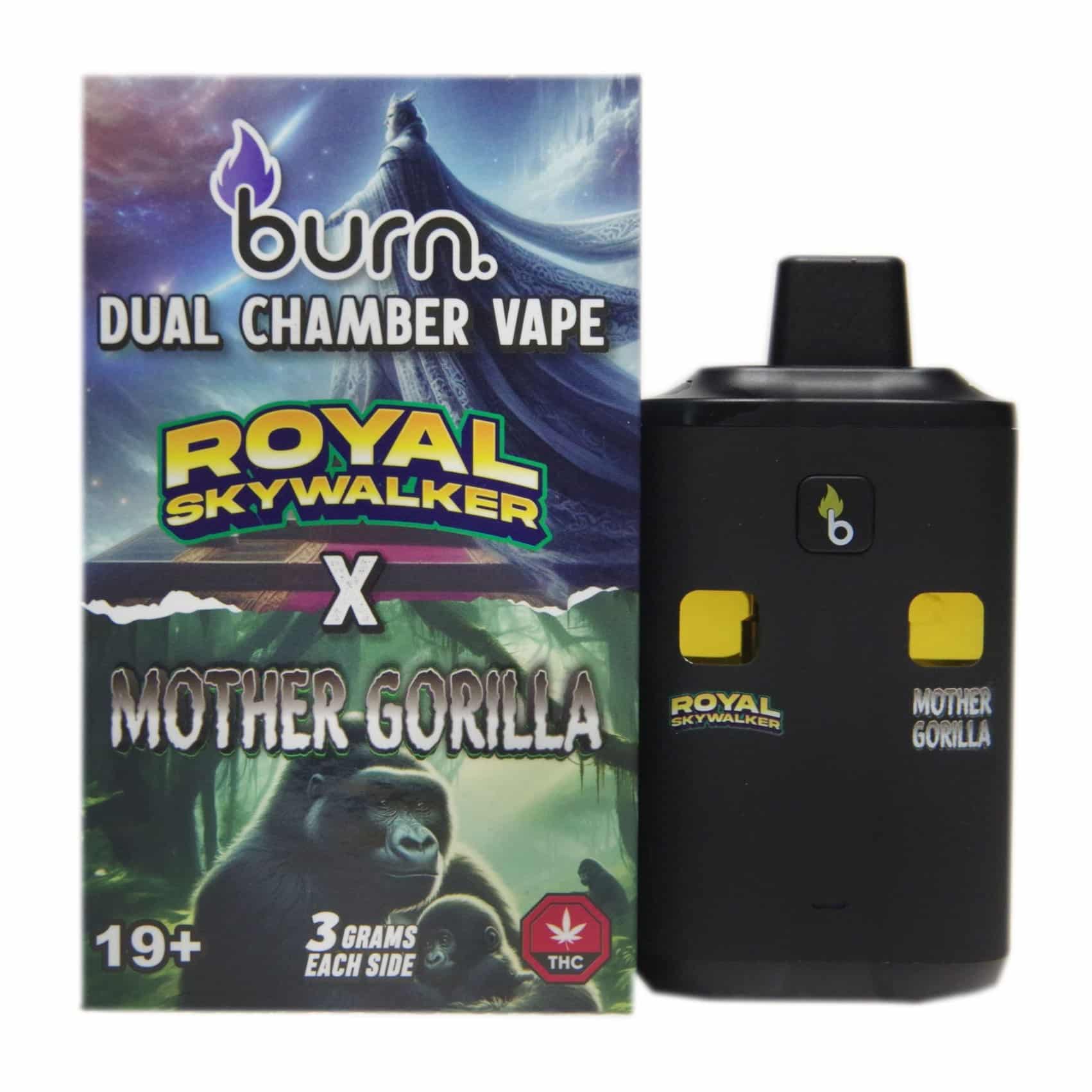 Burn – Dual Chamber Disposable Vape – Royal Skywalker + Mother Gorilla (6G)