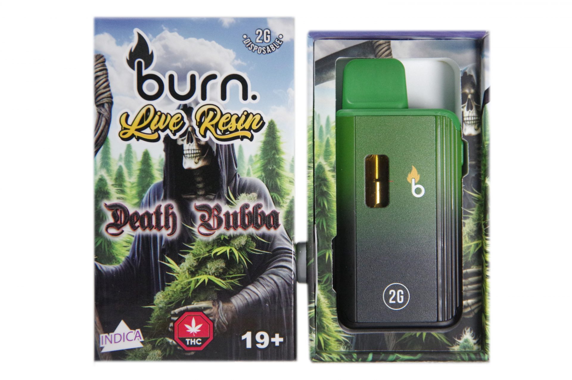 Death Bubba Indica Live Resin Vape (2g) - Burn