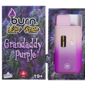 Granddaddy Purple Indica Live Resin Vape (2g) - Burn