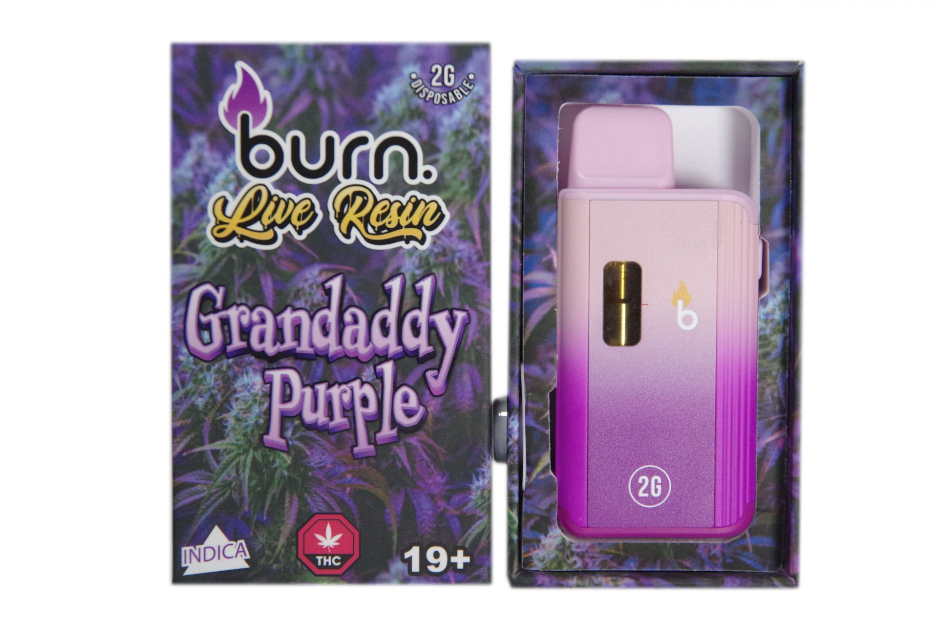 Granddaddy Purple Indica Live Resin Vape (2g) - Burn